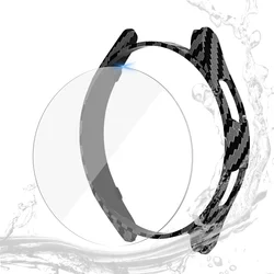 Waterproof Protective Glass+Case with Screen Protector - Galaxy Watch 6 40mm (Carbon fibre)