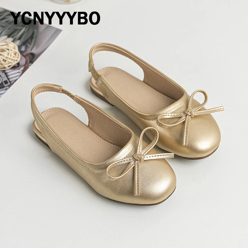 

New Kids Beach Sandals Children Bow Dress Slides Baby Girls Brand Princess Shoes Toddler Fashion Slippers Slip On Mules Summer