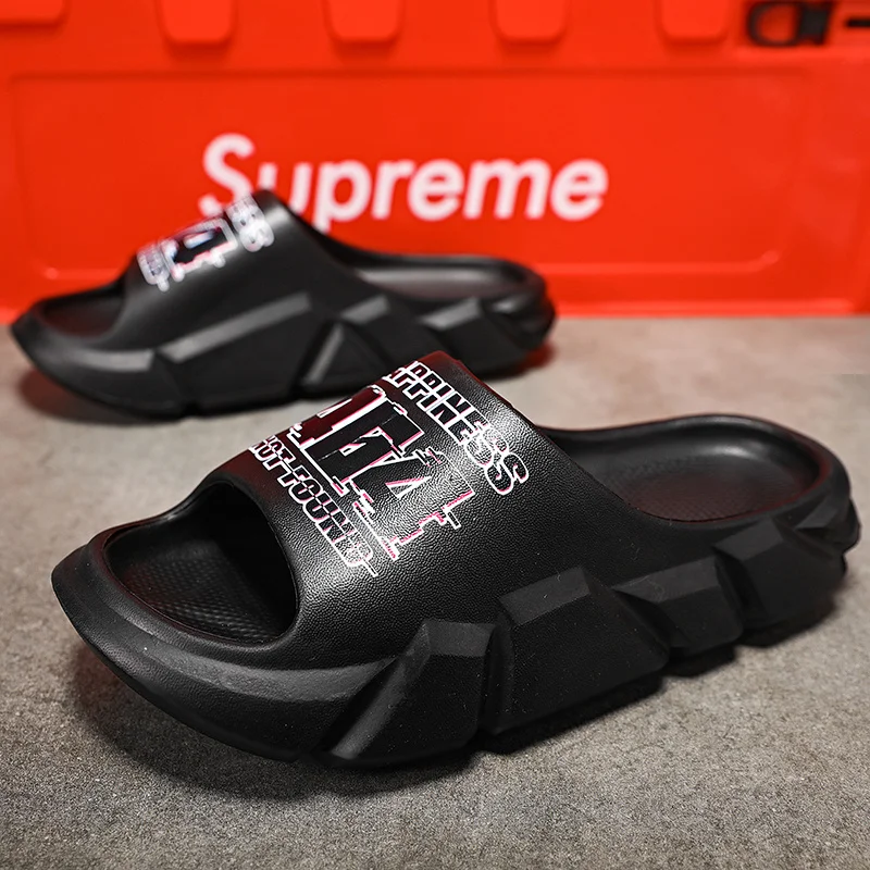 Halktofflor för män Halkfria utomhus mjuka med tjock sula Tofflor för inomhus skumreglage_voghion.com