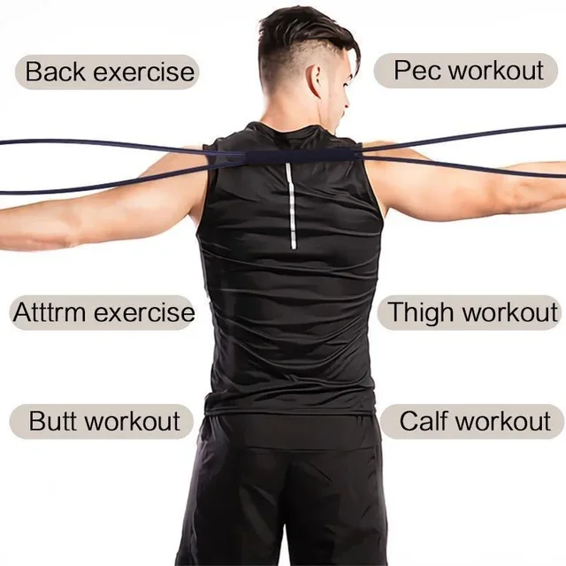 1PC Yoga Resistance Bands Gym Fitness Equipment Chest Expander Elastic Muscle Training Tension Rope 3
