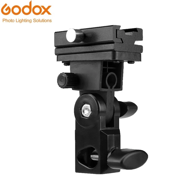 Godox Soporte de Metal Flash, Zapata para paraguas, luz giratoria, tipo B, Universal utilizado en Faro fotográfico|light stand bracket|light standumbrella holder swivel -