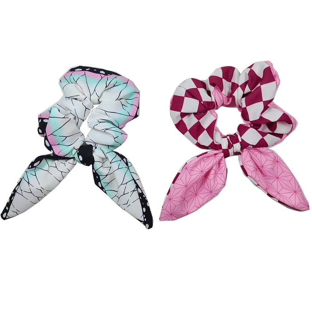 Cosplay Rabbit Scrunchies Hair Accessories Costume Props Nezuko Tanjiro Shinobu