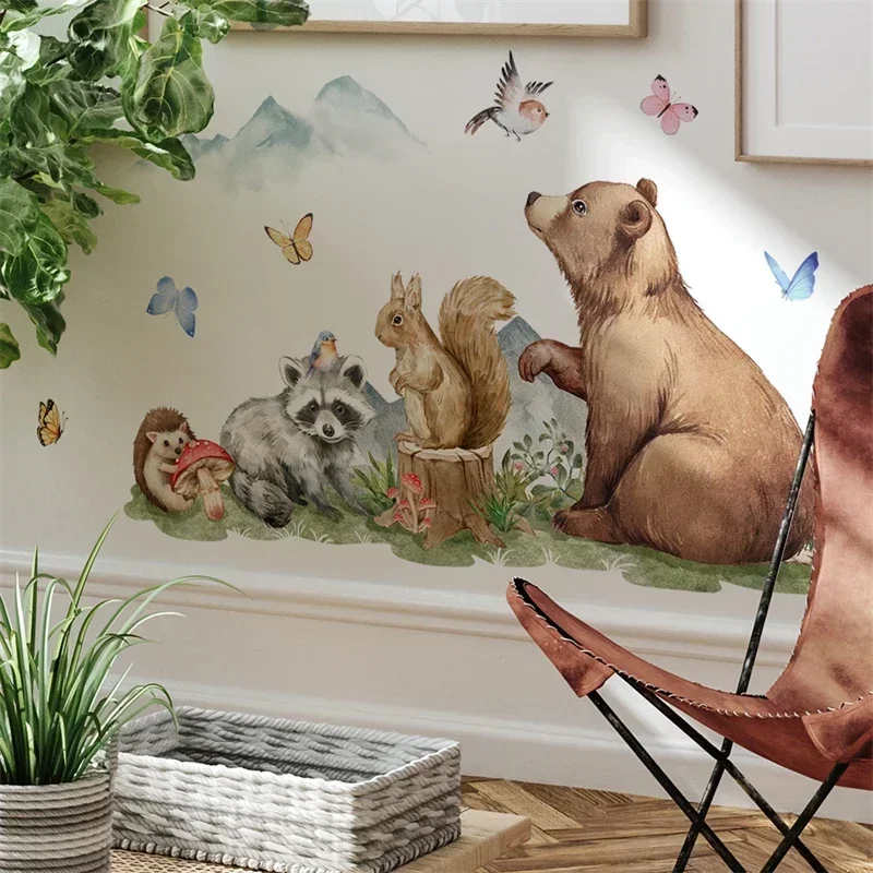 Adesivo murale con motivo orsetto buona notte adesivo murale autoadesivo decorazione per cameretta per bambini cartone animato carino grigio beige | Leroy Merlin