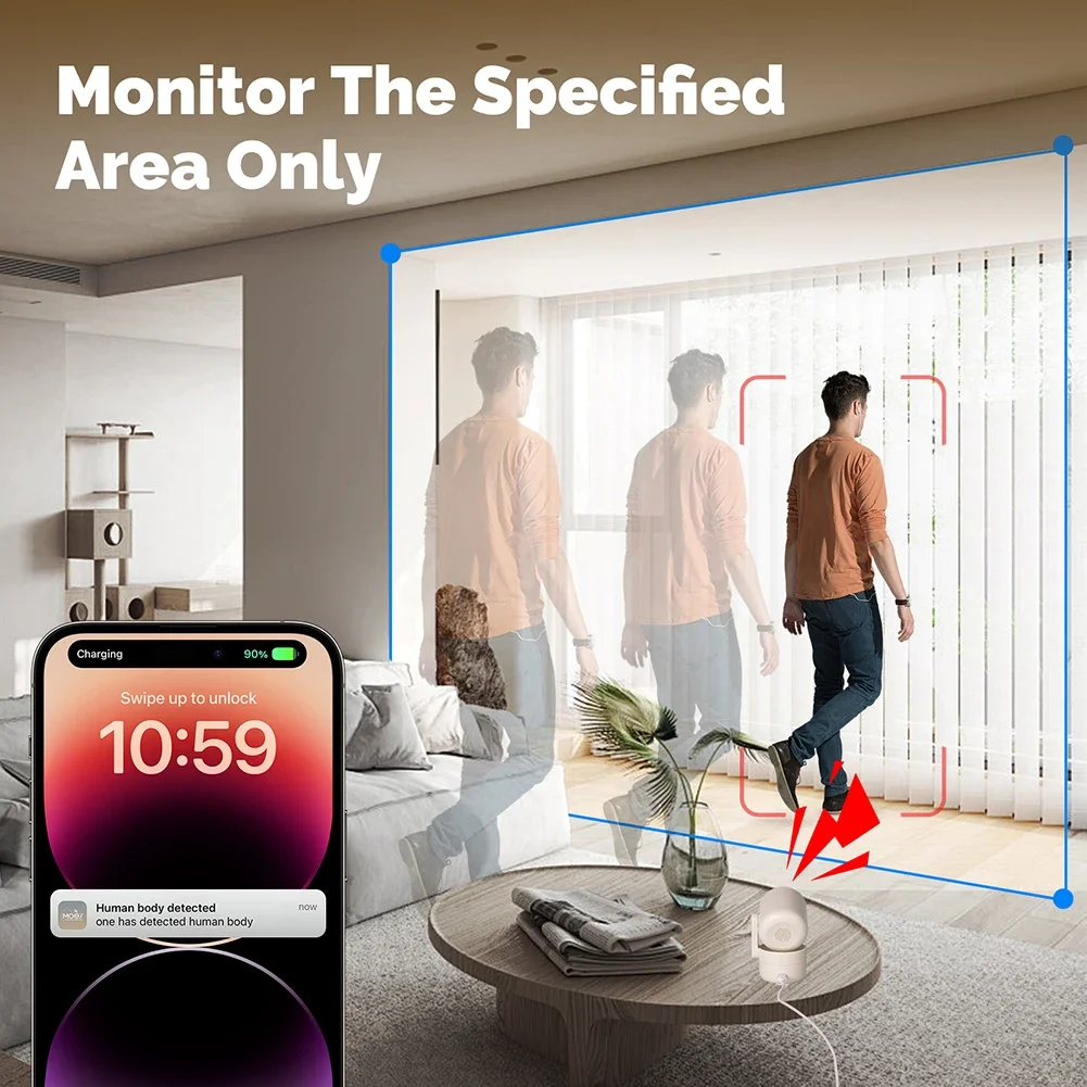 WiFi Panoramic Patrol Monitor Infrared Night Vision 4MP HD Home Security IP Camera Motion Detection Wireless Security Camera