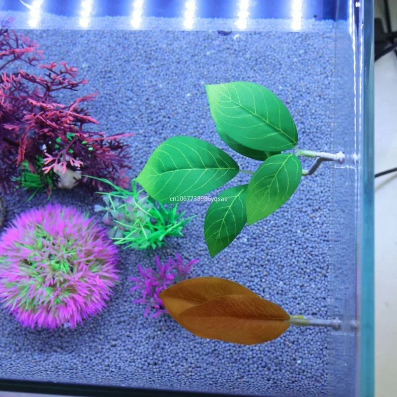 2480-3fb8b2.jpg Artificial Betta Fish Bed Simulation Betta Leaf Bed Betta Hammock Pad with Suction Cup Aquarium Decor Fish Supplies decoracion