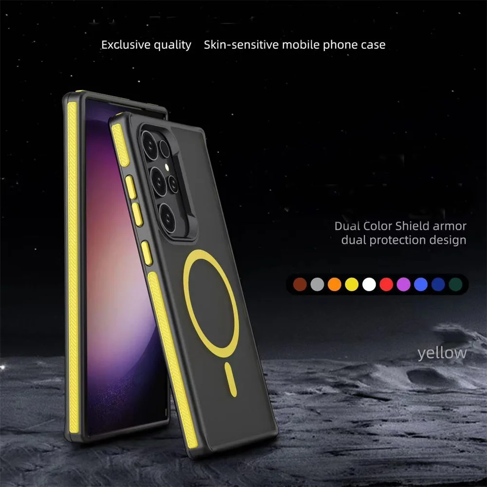 Slim Matte Magnetic Phone Case with Fashionable Magsafe Charging Frosted Cover
