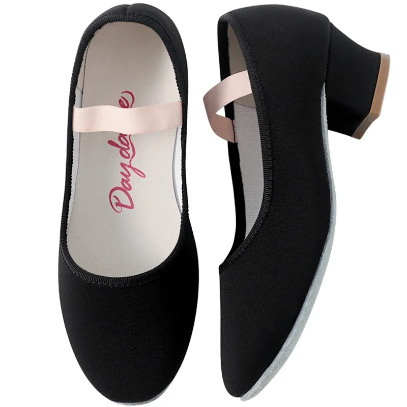 Classical Dance Shoes For Girls Ballroom Dance For Woman Dancing Professional Stage Shoes Teacher High Heel Dancing