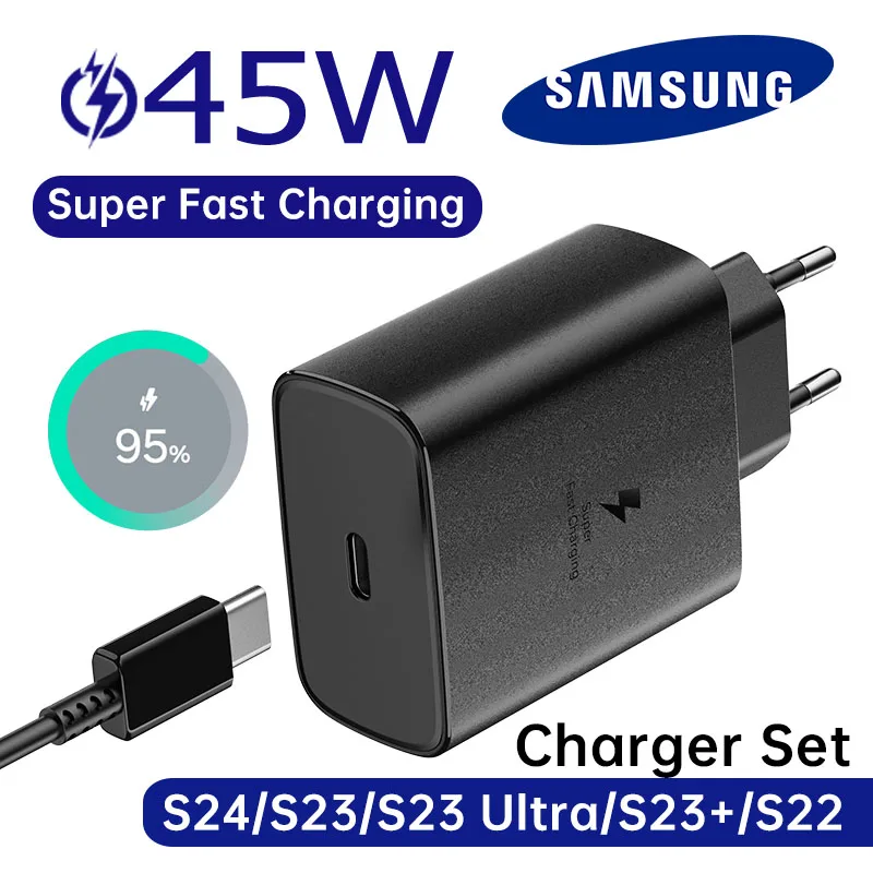 SAMSUNG 45W Type C Charger Original Samsung S24 Ultra PD USB C
