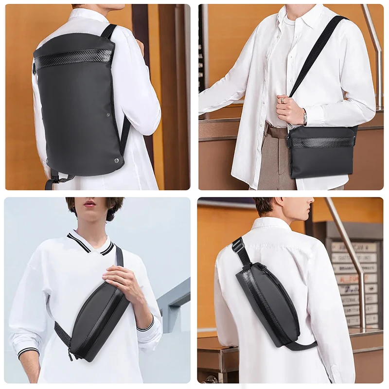 Buylor 3 In 1 Backpack Multifunction Nylon Waist Pack Crossbody Shoulder Bag Men 2022 Casual Chest Bag Large Capacity Travel Bag 3