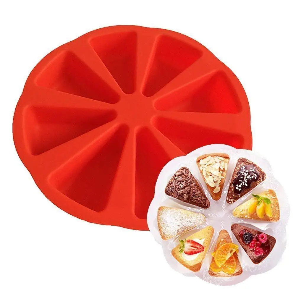 Triangle 8 Cavity Silicone Scones Pan Silicone Portion Cake Mold