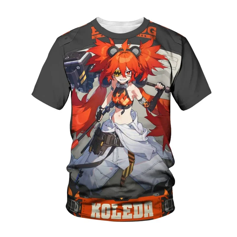 

2024 Gaming Zenless Zone ZeroT Shirt 3D Printed Fashionable Men's Short Sleeved Casual Street Trend MiHoYo Gaming Apparel