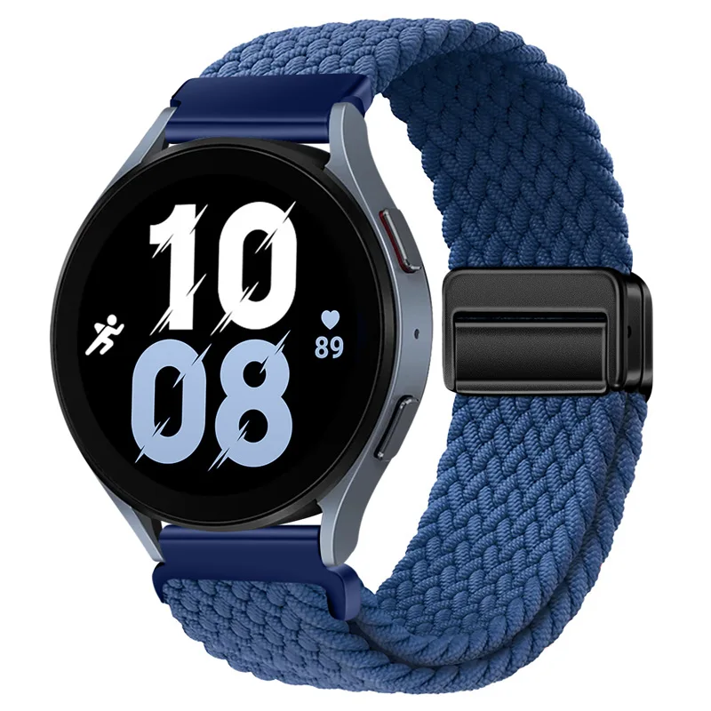 Adjustable Magnetic Buckle Nylon Strap with Metal Accents - Available in 22mm & 20mm Sizes