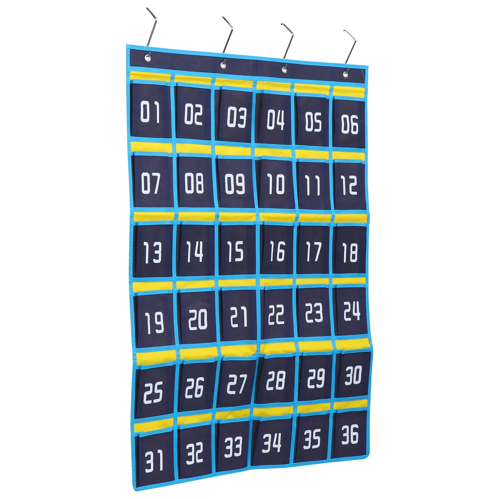 

Pockets Numbered Organizer Classroom Pocket Chart for Cell Phones Calculators Holders Phone Hanging Pouch Sundry Storage Bag