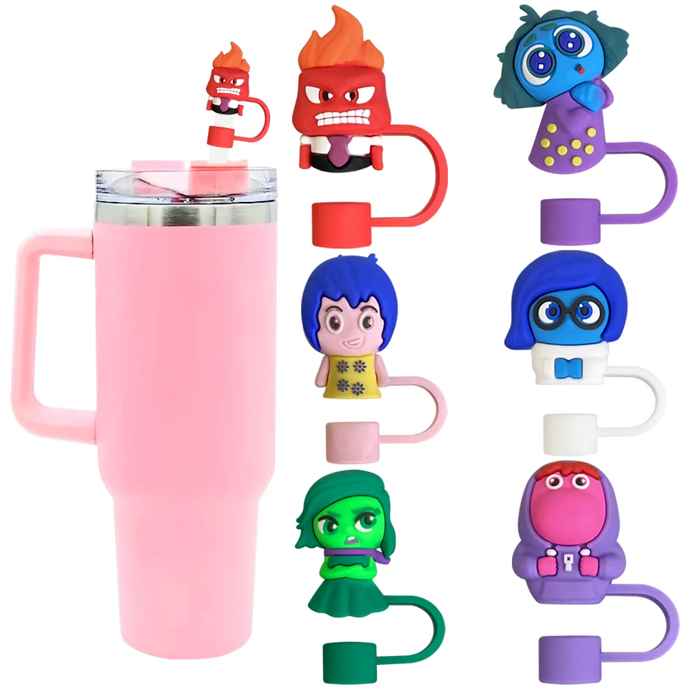6 tappi di copertura in paglia Kawaii per Stanley Cup, topper per cannuccia compatibile con bicchieri
