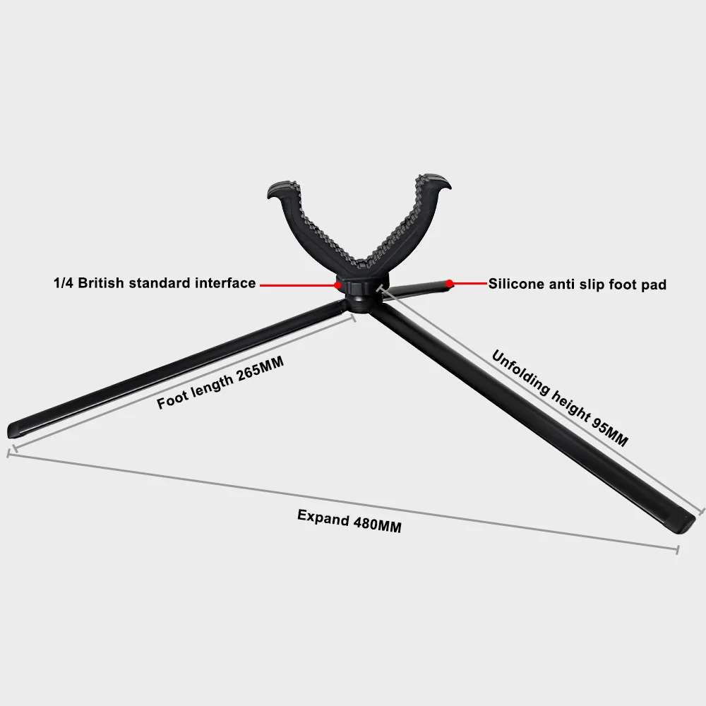 PROTEKTOR MODEL ビオラスタンド Aluminum Alloy Fixed Height Tripod w/ V-shaped Head Top