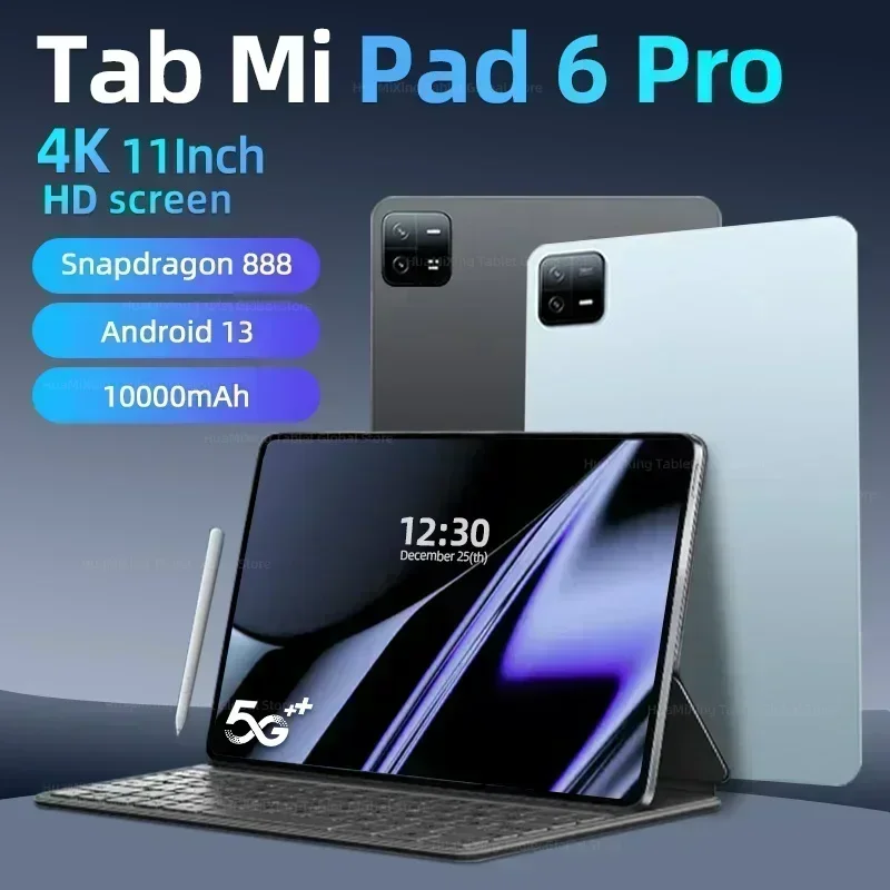 2024 오리지널 패드 6 프로 스냅드래곤 888 글로벌 버전 태블릿 P, 0000mAh RAM, 16GB ROM, 1TB, 5G HD, 4K 화면, 와이파이 Mi 