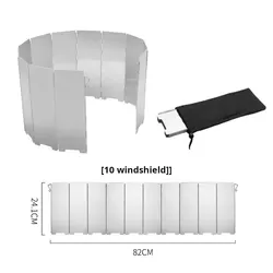 Ultralight Foldable Wind Shield for Camping Stoves and Gas Cookers (10 Plates)