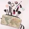 Vintage Map Of The World 1823 Makeup Bag Pouch Cosmetic Bag for Men Women Toiletry Bags Dopp Kit 3