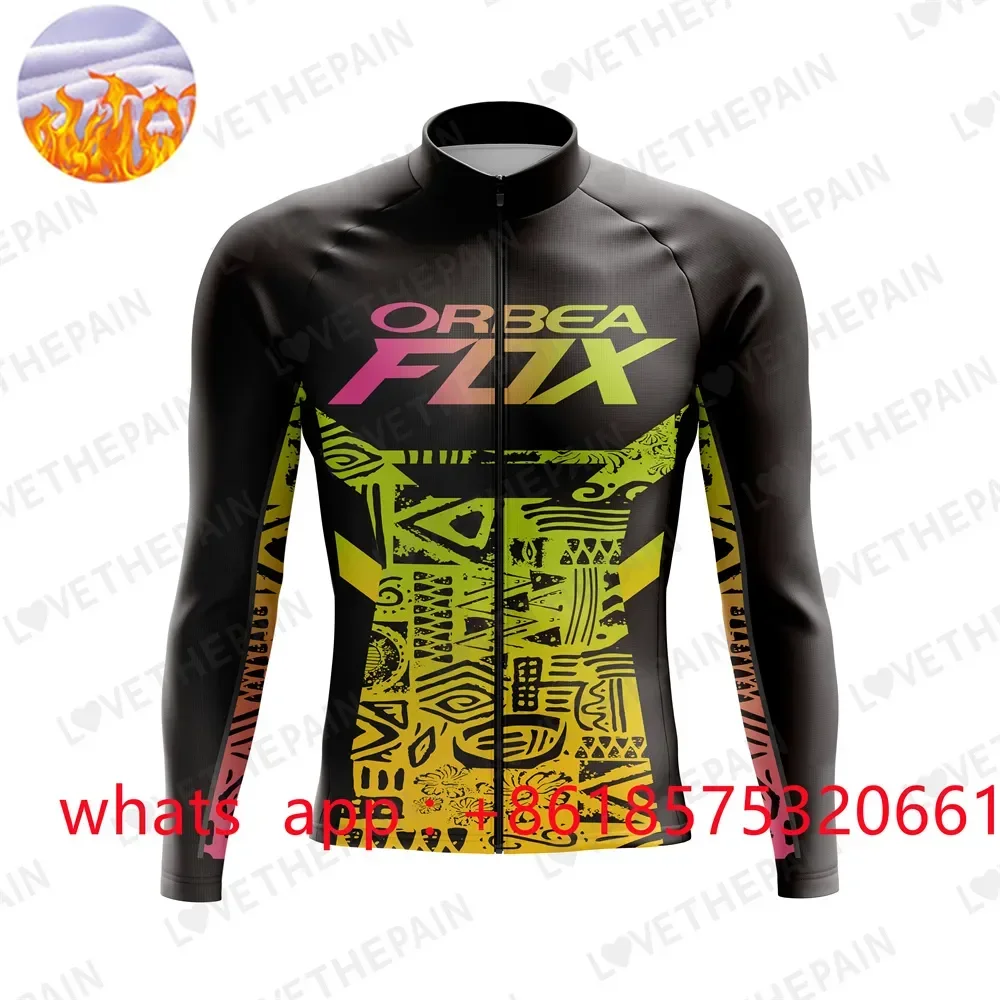 

ORBEAFOX Winter Sports Clothing Cycling Jersey Men Set Uniform Men's Jacket Man Bike Fleece Mtb Male Clothes Suit Costume Bib