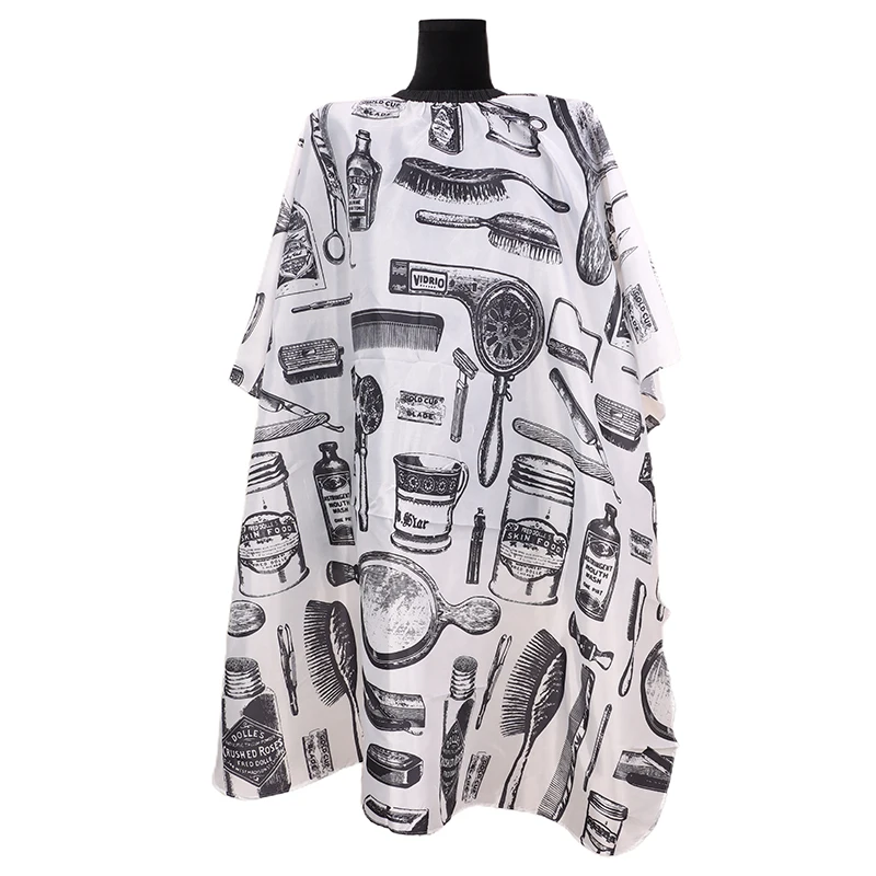 Waterproof Haircut Cape Cloth Salon Hairdressing Shoulder Cloth Hair Dryer Comb Patterned Haircutting Hair Apron Wrap Gown