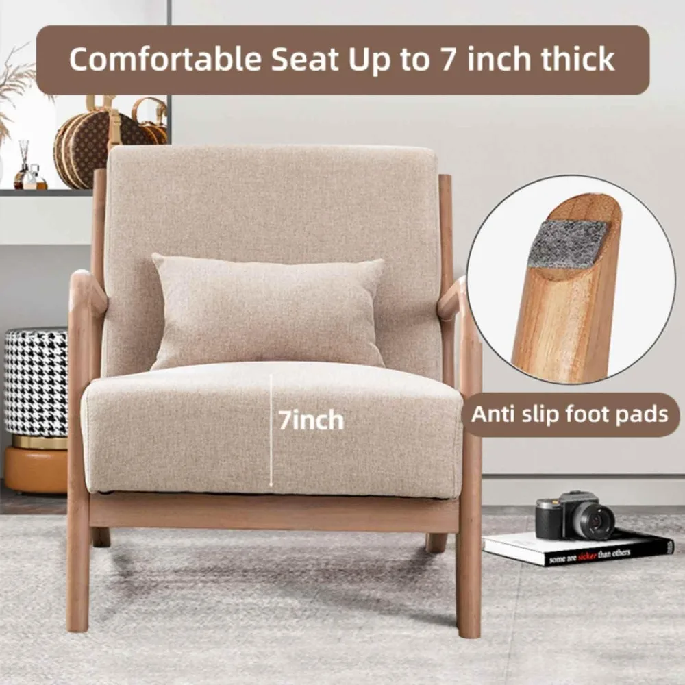 Medieval Modern Wood Frame Armchair - cushion detail