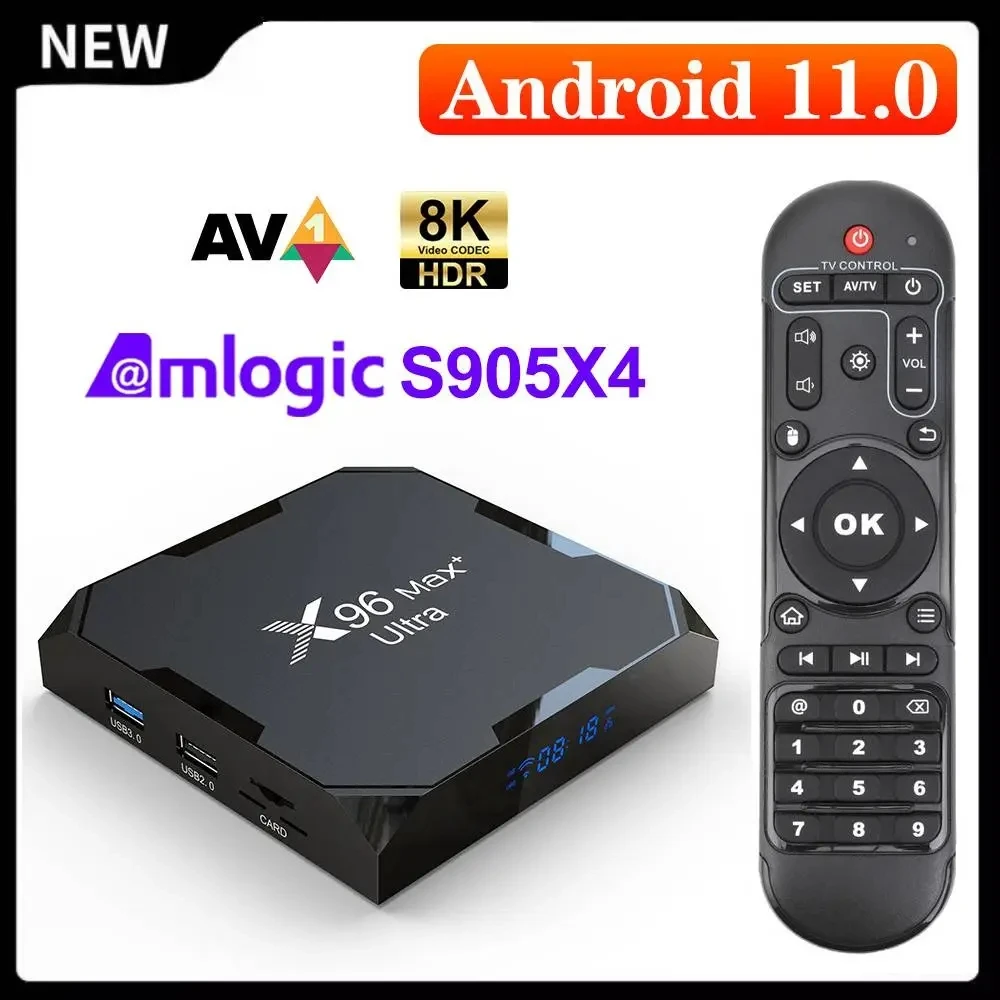 Vontar X96 Max Plus Ultra TV Box Android 11 Amlogic S905X4 8K Video Dual Wifi BT Media Player X96MAX Android 11.0 Set Top Box