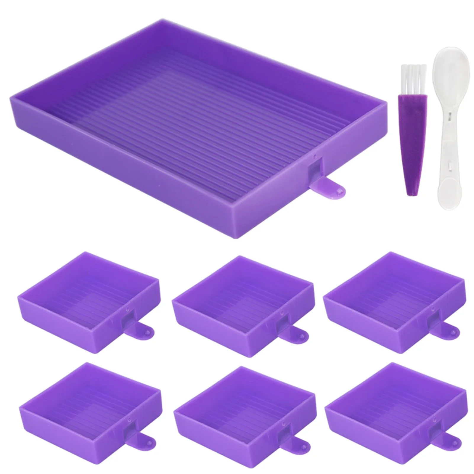 9pcs Rhinestone Bead Storage Painting Tray Reusable Diamond Accessories DIY Craft