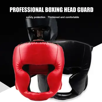 Boxing Headgear Protective PU Helmet for Adult Kids Muay Thai Martial Taekwondo W/mask for Wrestling Boxing Protective Equipment 1