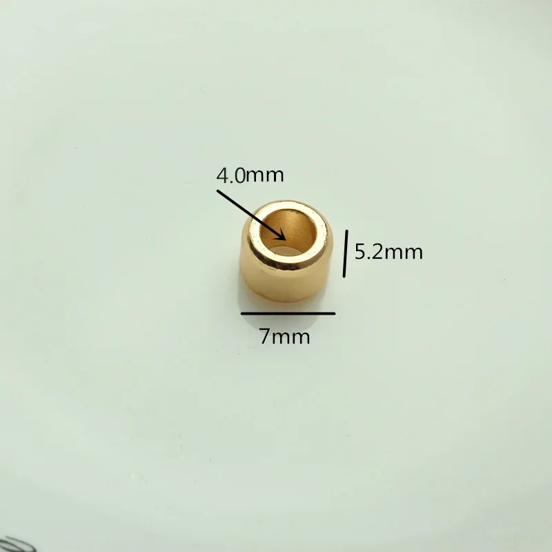 30pcs 18k Gold Color Brass Rregular Spacer Beads 5mm 6mm Loose Spacer Bracelet Beads Crafts Beads Jewelry Making Accessories