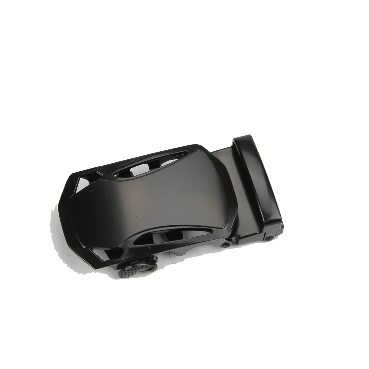 

Black matte hollowed out black buckle with automatic buckle for men's pure cowhide trendy business