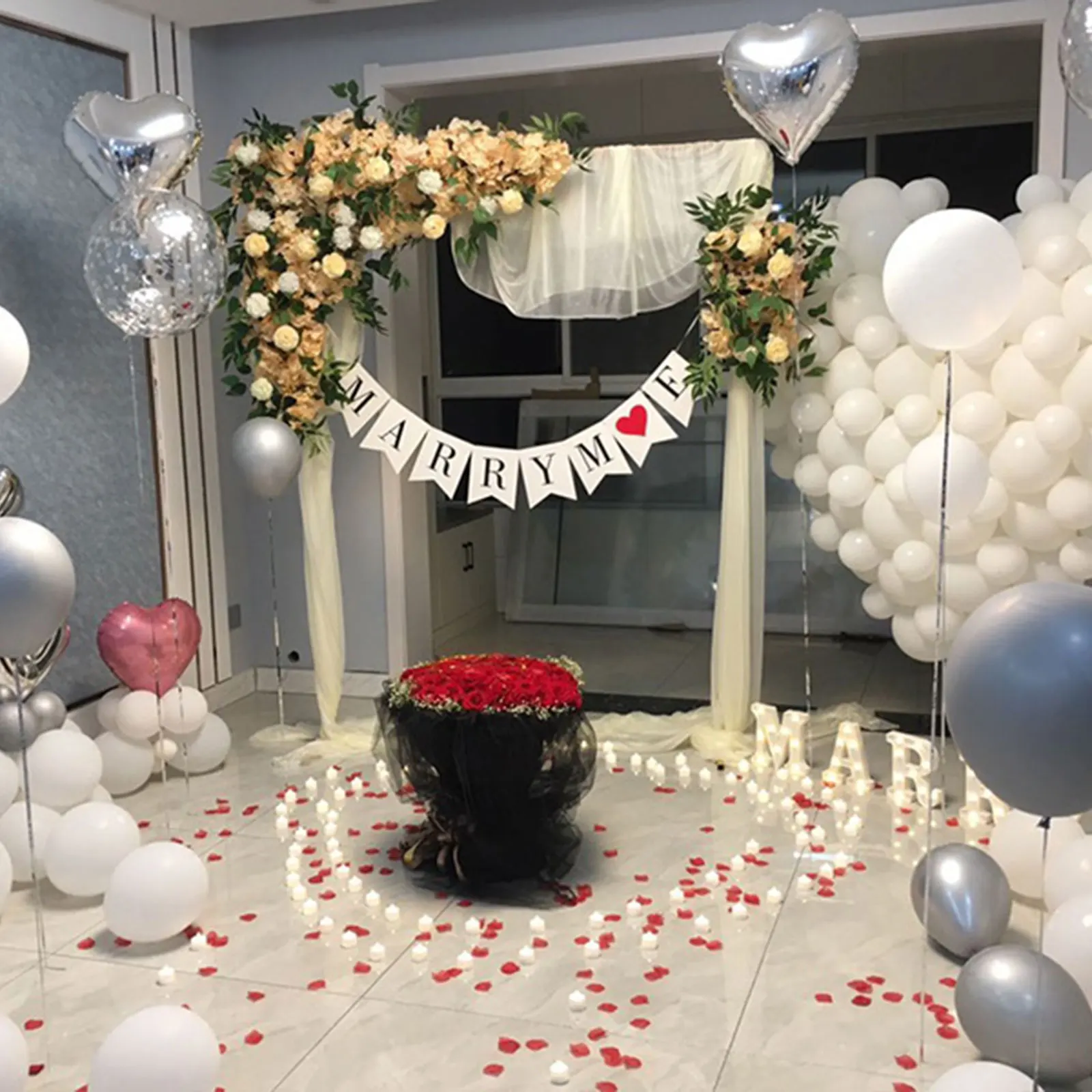 Square Metal Frame Wedding Arch Rack Party Flower Balloons Backdrop Stand Decor