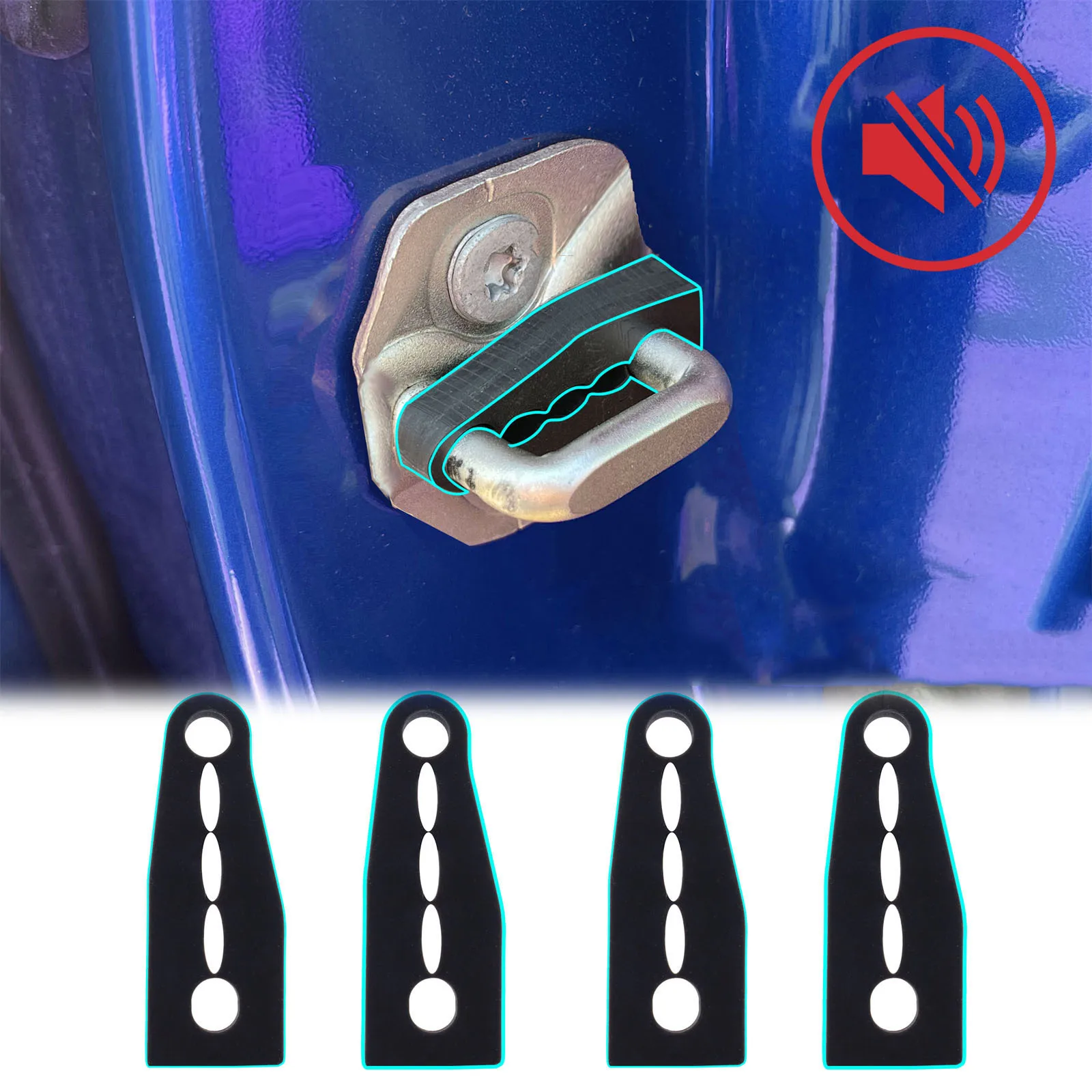 Sound Damper Door Lock Buffer For Ford Fiesta Fusion Mondeo Rattling STOP Soundproof Screaks Deaf Seal Deadener Sound car door lock damper car sound deadener