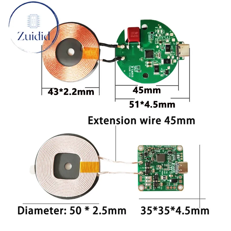 

20W/22W 15W 12V H Power Type-C Wireless Charger Transmitter Module Circuit Board QI Standard Fast Charging DIY for Mobile Phone