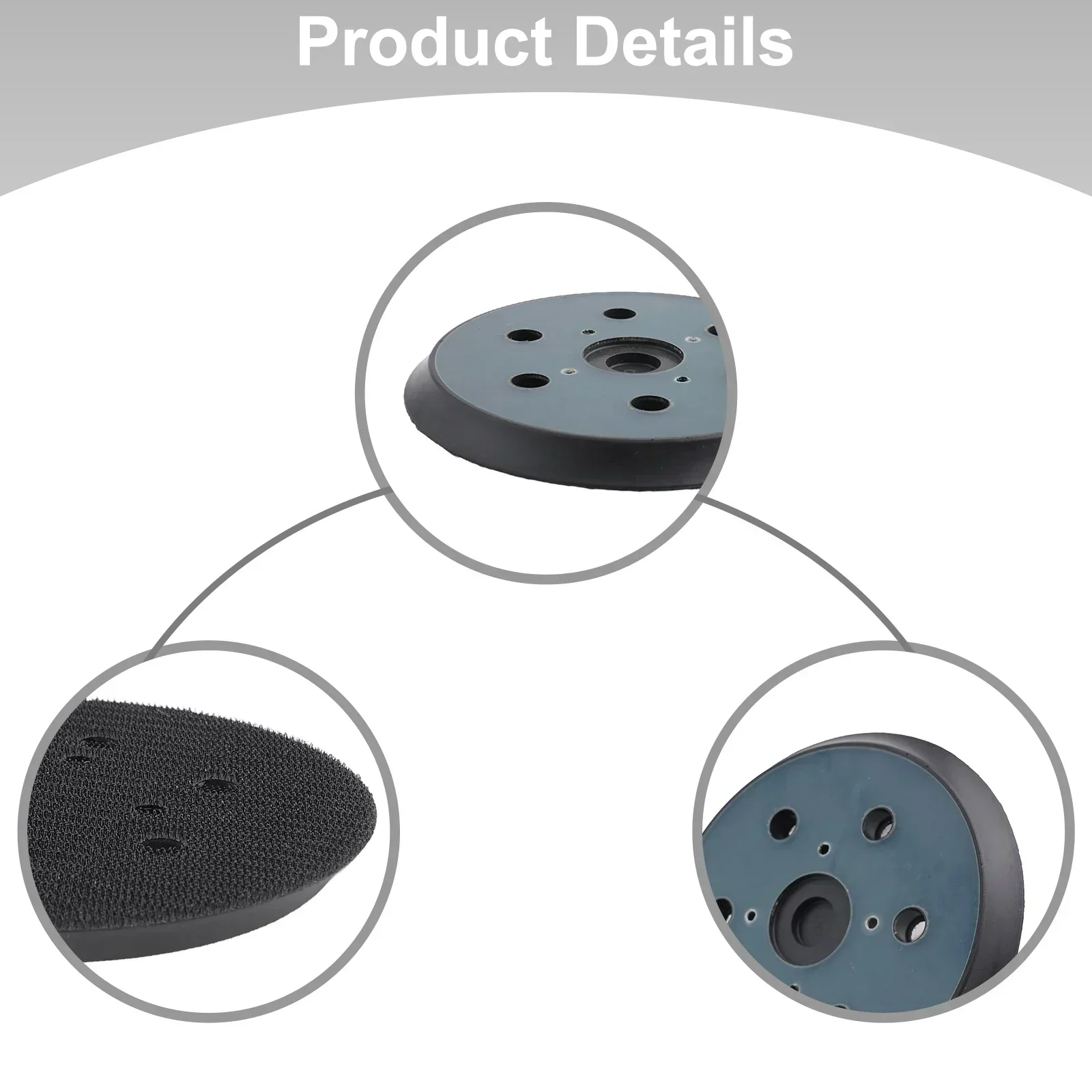 Paquete De 2 Lijadoras De Gancho Y Bucle De 5 Pulgadas Y 8 Agujeros Para Ridgid R2600, R2601 Lijadoras De órbita Aleatoria De 5 Pulgadas, Almohadilla De Lijado De Repuesto Para El