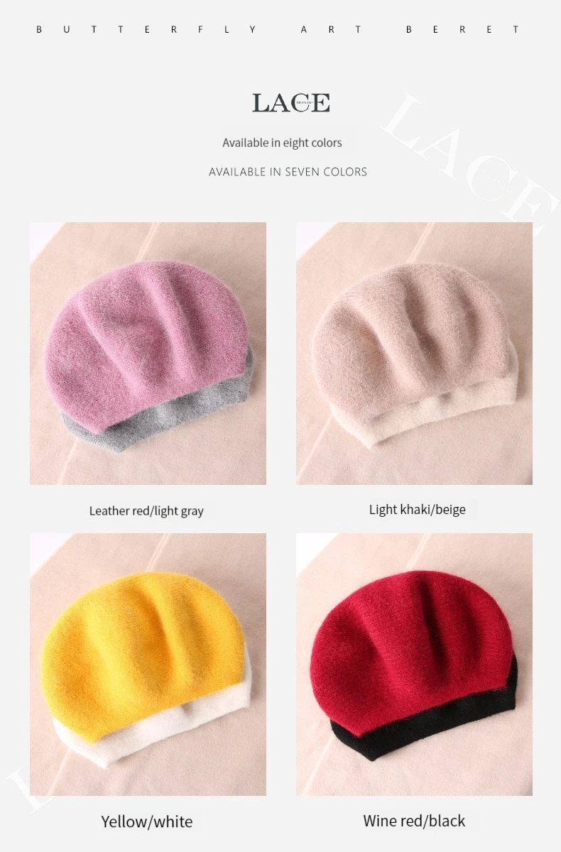 Autumn and Winter Japanese Rabbit Hair Hat Children's Outdoor Korean Edition Versatile Knitted Beret Warmth Ear_voghion.com