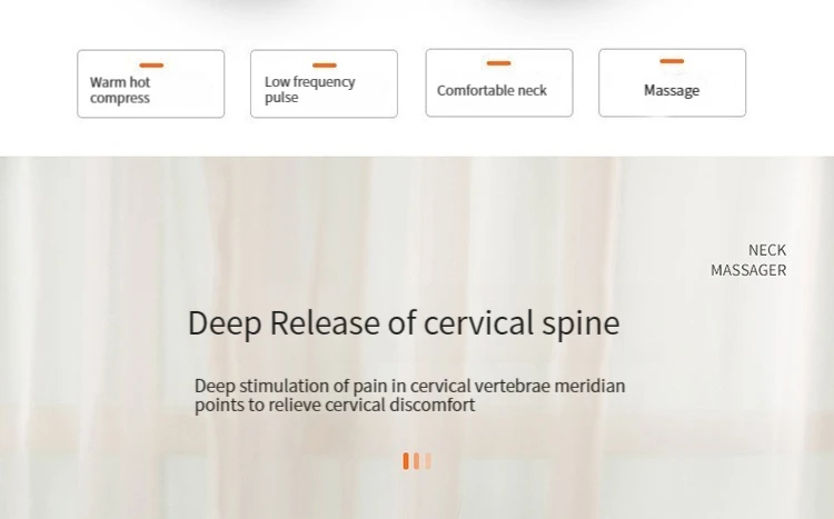 Neck Massage Intelligent Charging Heating Hot Pressing Magnetic Pulse Fashion Multi User Usage Portable Pulse Neck Massager 8