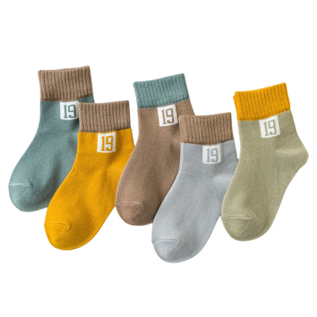 Children's Socks Spring Autumn Cotton Car Cartoon Boy's Sports 5/Pairs Boys Girls kids socks