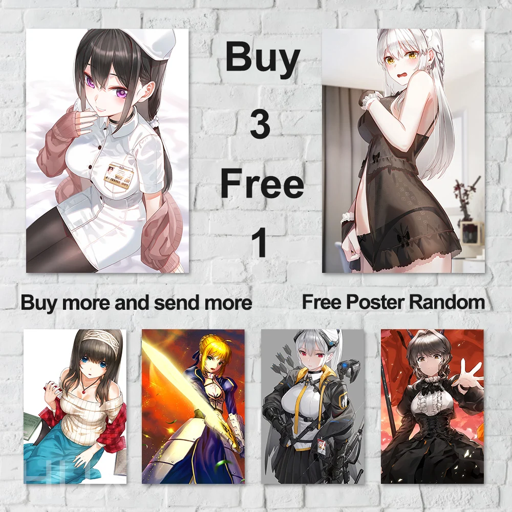 

Manga Girl Mural Anime Character Poster Canvas Painting Children Room Wall Art Prints Suitable Modern Home Decor Custom Pictures