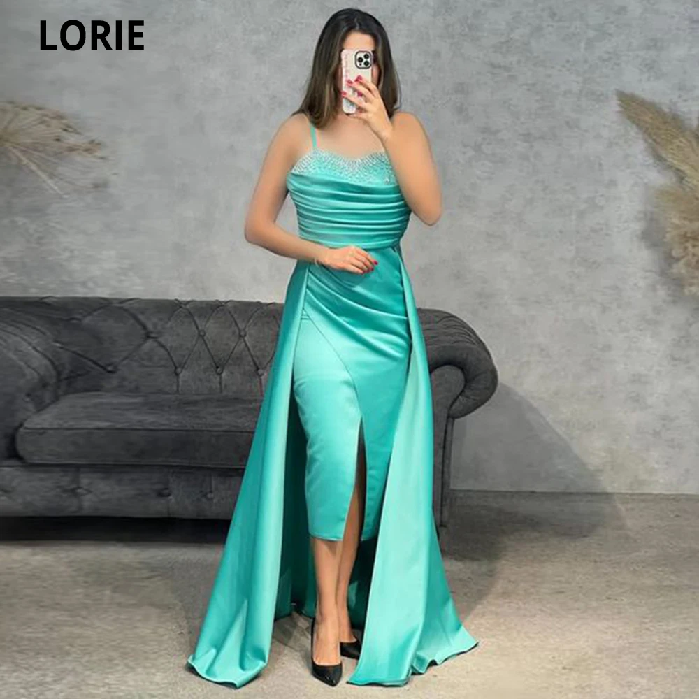 

LORIE Spaghetti Straps Evening Dresses Vestidos De Fiesta Sweetheart Crystals Arabic Dubai Formal Gowns Mermaid Evening Gowns