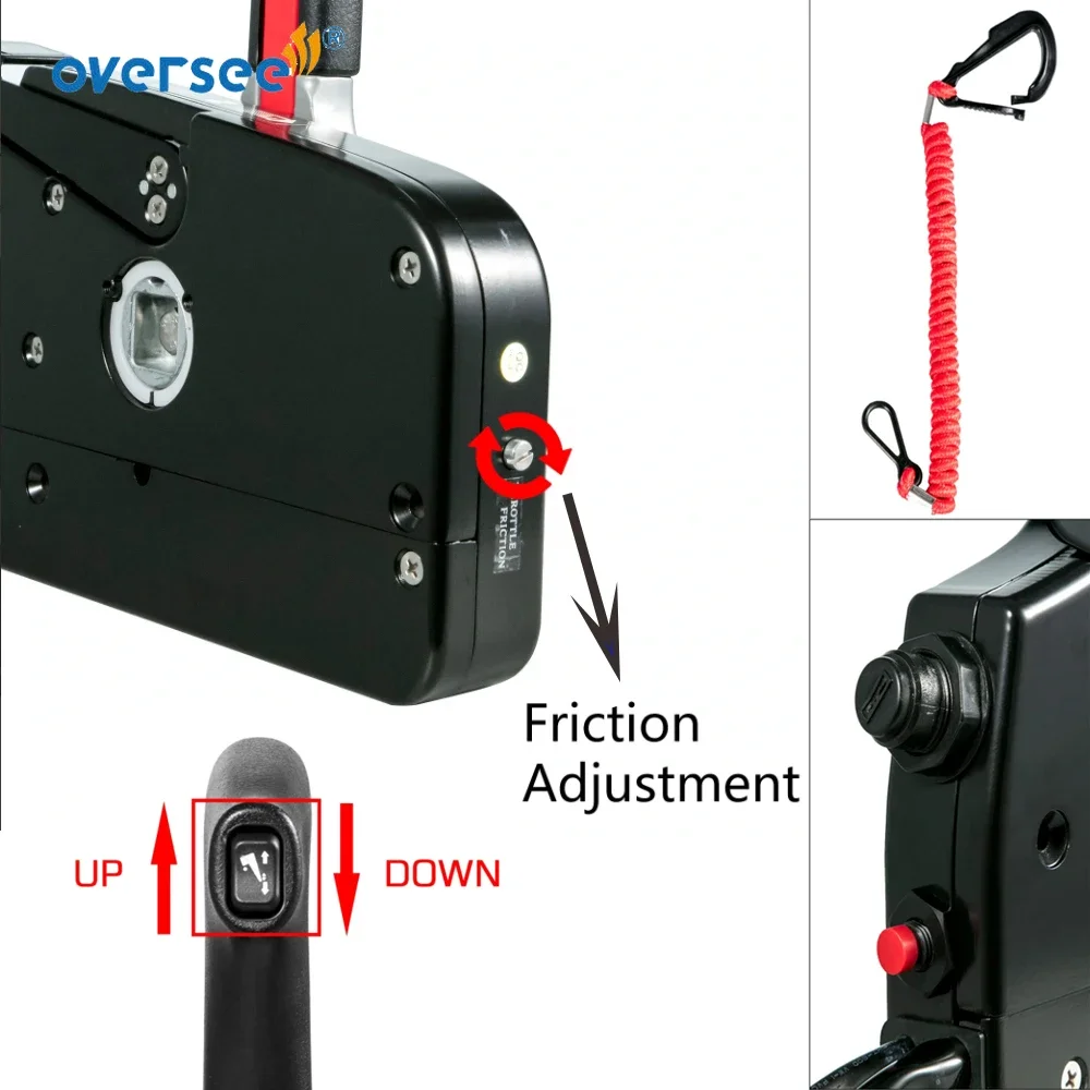 Oversee Remote Control Box Push 67200-93J50 For Suzuki Outboard Motor Single Handle