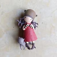 De nombreux types de porte-clés en plastique pour fille, mignon, dessin de fille de londres, cadeau pour nouvelle série 3