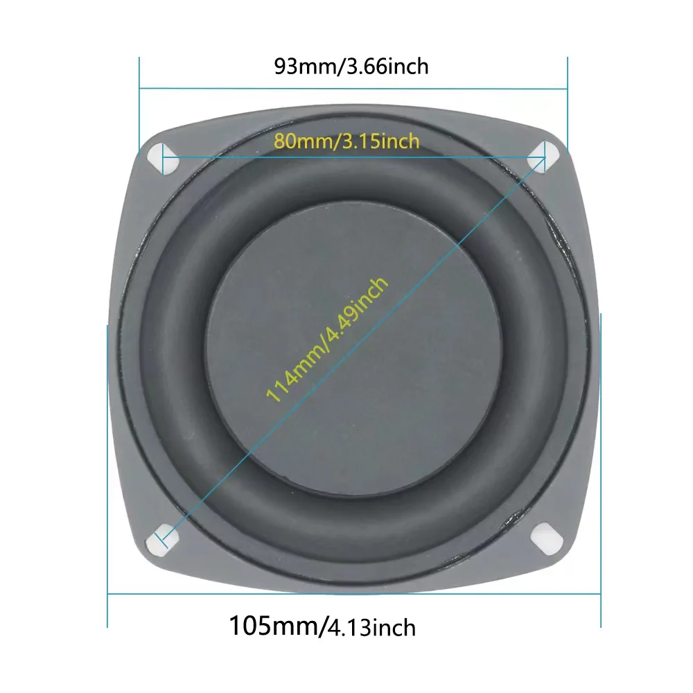 1/2pcs 105 MM 4 Inch Bass Radiator Speaker Diaphragm Auxiliary Woofer Vibration Membrane Passive Radiator Bluetooth Speaker DIY Wireless Bluetooth Speaker Portable Bluetooth Speaker Audio Speakers Portable Speakers