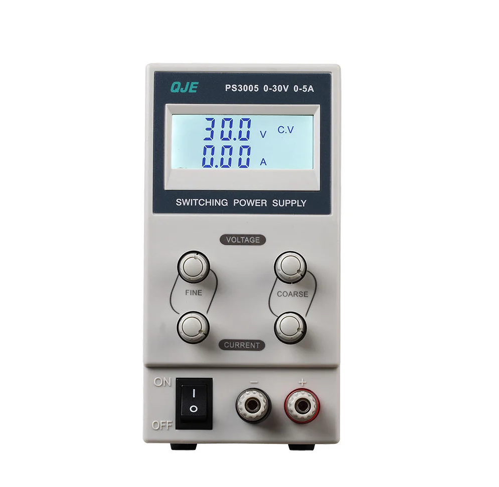 Jesverty PS3005 150W 스위칭 DC 정전압 벤치 전원 공급 장치 단일 가변 0-30V 0-5A 엔코더 노브 삼자릿수 디스플레이