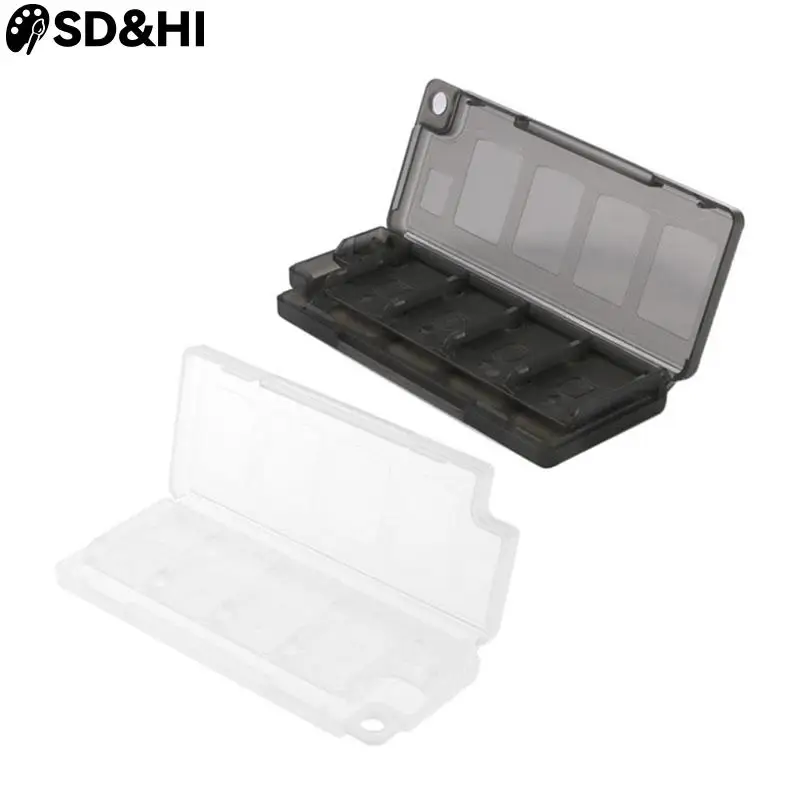 Tarjetero 10 en 1, funda protectora de almacenamiento para tarjetas de juego NS, organizador negro y blanco, 1 unidad