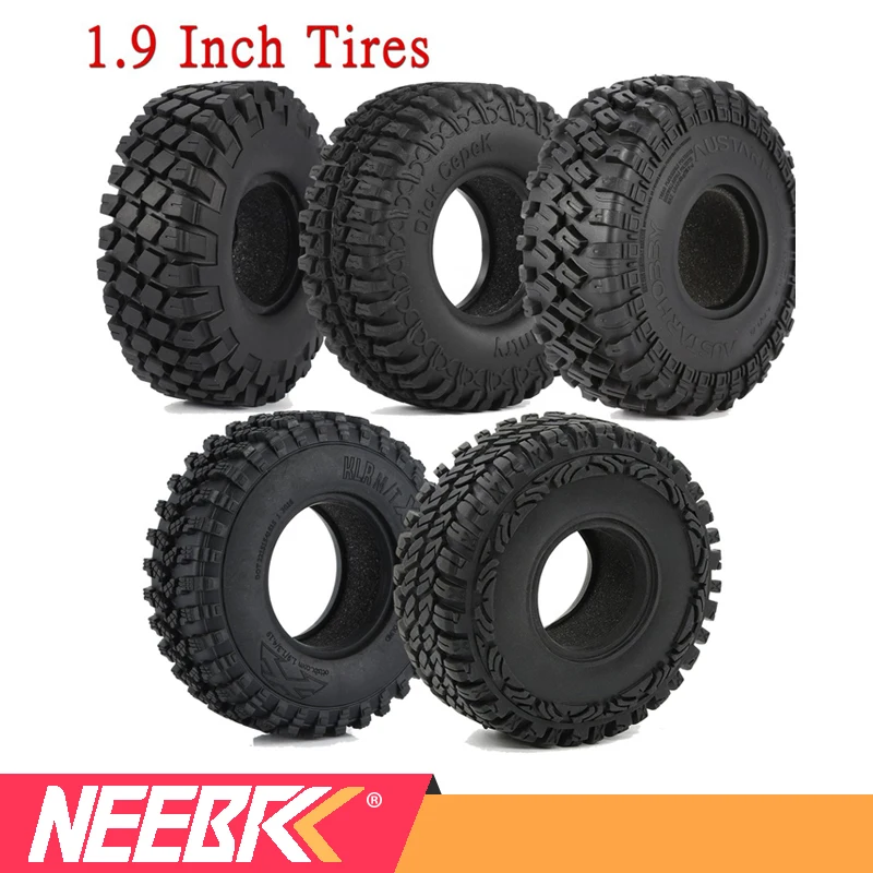 4PCS-1-9-inch-Rubber-Rocks-Tyres-Wheel-Tires-100mm-105mm-115mm-120mm ...