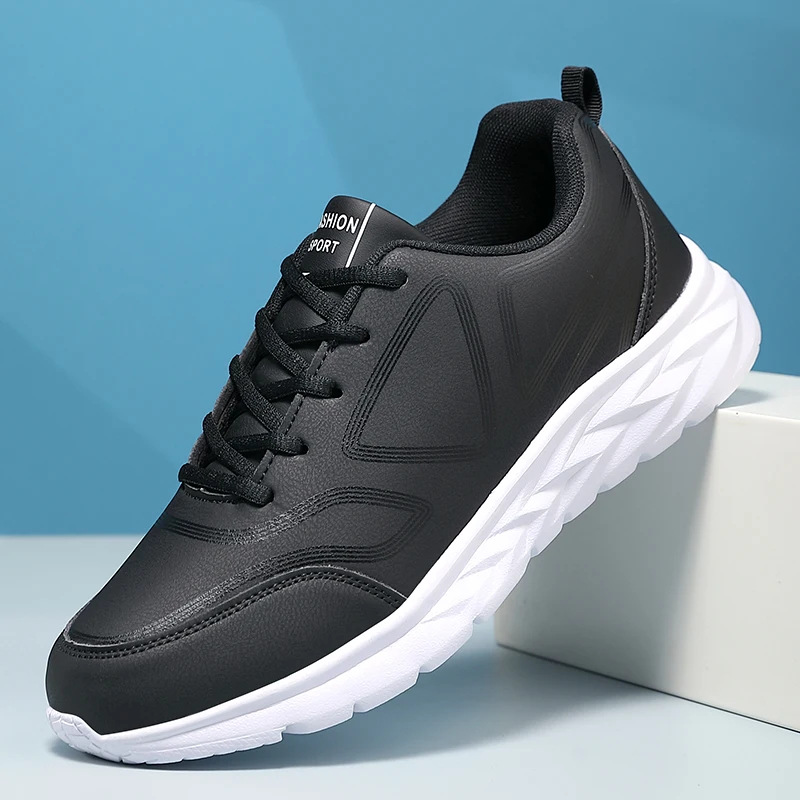 Men's Artificial Leather Sports Sneakers Side Profile Design