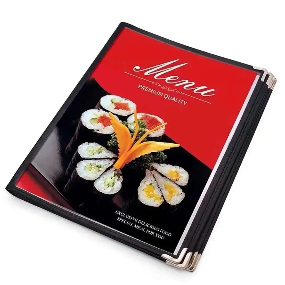 A4 Menu Holder Covers 8.5 X 11 Restaurant Menu Covers Book Kitchen, Drink, Wine Sleeves Frames Supplies