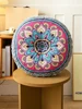 Geometric Cotton And Hemp Round Chair Cushion For Home Use Ethnic Style Puff Mat Tatami Comfortable Meditation Seat Cushion 4