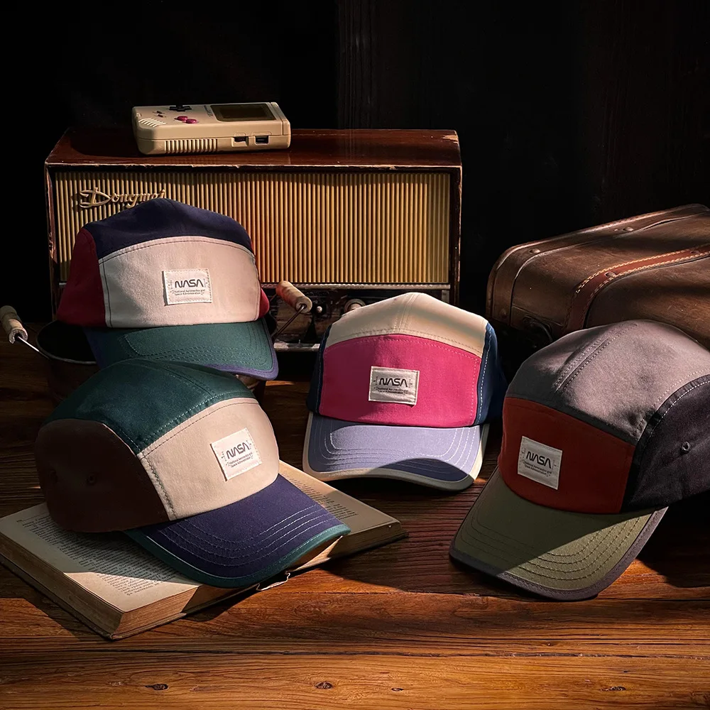 

Baseball Cap Men Women Colour Blocking Niche Retro Clash Colours Versatile Duck Tongue Cap Street Personality hip-hop Cap