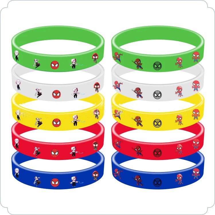 Description Picture 6 of itemIconic Brand Spiderman and His Amazing Friends Party Favors Stamps Slap Bracelets Stickers Badge Keychains Party Supplies